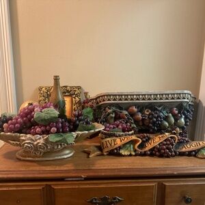 Large Grape themed kitchen collection.